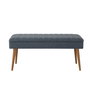 Hanah Home Form - 1048 Conjunto Muebles Recibidor Zapatero Banco Almacenamiento Tablero Melamina Patas Madera Sonomo Azul Oscuro